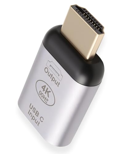 Hemlosk Adaptador HDMI a USB C, Adaptador USB C a HDMI 4K 60Hz Macho para Pantallas, Monitor, TV, Portátil, Teléfono y Tablet, Adaptador HDMI Compatible con Modo Espejo y Expansión
