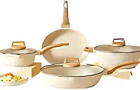 Conjunto de Panelas de Granito Antiaderente, Compatível com Indução, 34 x 19 x 34 cm, 6 kg