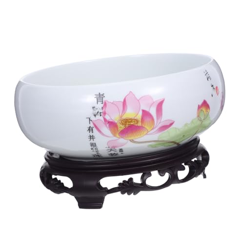 Hemobllo Ciotola per Piante Acquatiche in Base Display Fioriera Drenaggio Forma Decorazione per e Ufficio