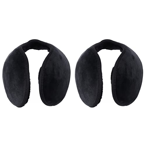 BESPORTBLE 2pcs Ladies Headbands Mens Headbands Warm Ear Covers Black Ear Muffs Headphone Ear Covers Running Headband for Earmuffs Winter Women Fleece Hand Man Ear Warmer Back Worn