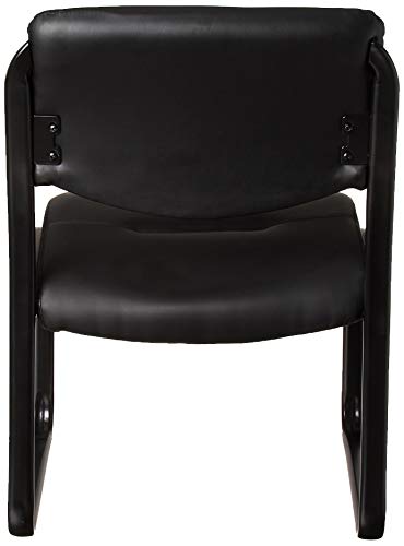 Boss Office Products Leather Sled Base Side Chair In Black #TOP4