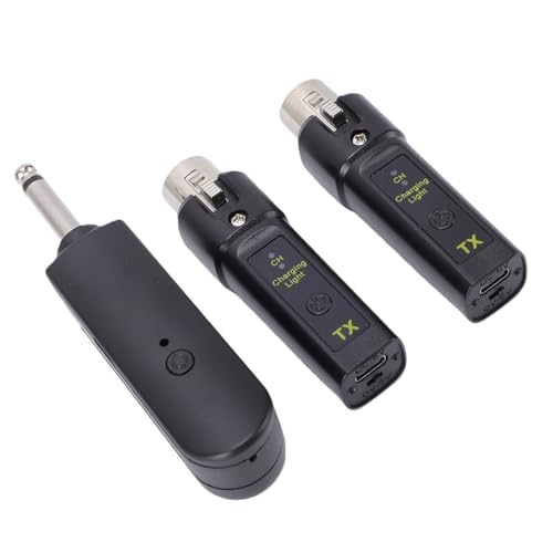 Micrófono inalámbrico con transmisor y receptor avanzado 2.4G XLR para presentaciones y eventos, kit ligero de aleación de aluminio miniatura 1