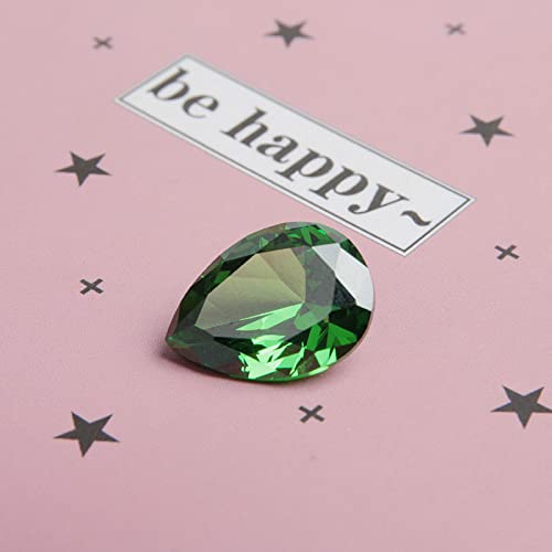 Comimark LY1523 1Pcs Green Drop Shape Cut Emerald Loose Gemstone thumb #1