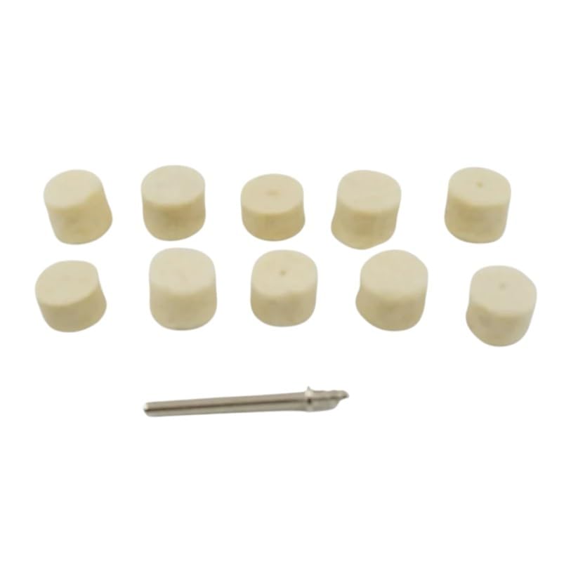 Oblivion Rotary Tool Wool Felt Polishing Pad Set 11 Pcs – Buffing Wheel, Grinding Head, Round Felt Polisher for Jewelry, Glass, Metal, Ceramic, High-Speed Rotary Tool Accessories for Smooth Finishing-image-46