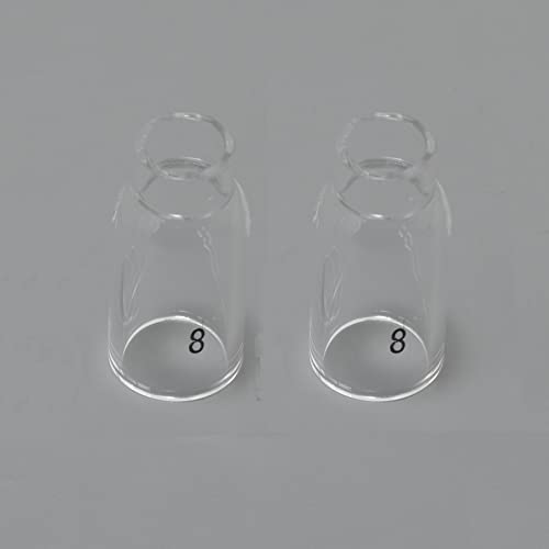 Image of RIVERWELD TIG Glass Cups Clear Quartz Nozzle 54N14 8# 1 /2 inch 12.5mm, 54NQ-14-8# for SR WP 17 18 26 TIG Welding Torches Pack of 3