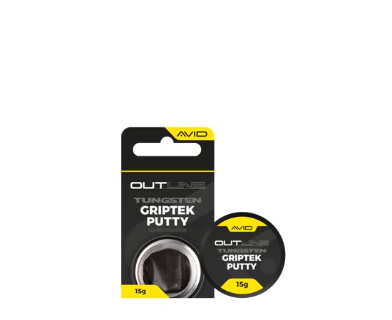 Avid Carp Outline Tungsten Griptek Putty 15g | Carp Fishing Weighted Putty for Pinning down Rigs or Balancing Pop Ups | Excellent Line Grip with No Slippage | Subtle Matt Grey Finish | Code A0640115