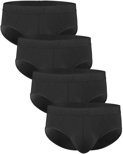 KNITLORD Men's Underwear Soft Comfort Briefs Viscose Made from Bamboo Underpants Silky Touch 4 Pack