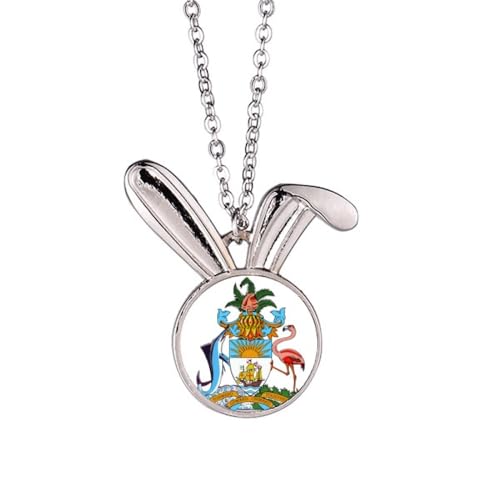 Collier lapin Nassau Bahamas pendentif emblème national bijoux voyage pour femme et homme
