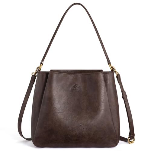 Image of LOVEVOOK Hobo Bag for Women with Three Large Compartments Waterproof Shoulder Handbags Purse for Work Shopping Travel