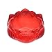 BESPORTBLE 2pcs Lotus Tealight Candle Holders Clear Glass Candle Holder Religious Buddha Lotus Statue Votive Candle Holders Buddhism Yoga Meditation Decoration Red