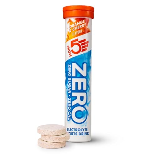 HIGH5 ZERO Electrolyte Tablets - Hydration Tablets Enhanced with Vitamin C - 0 Calories & Sugar Free - Boost Hydration, Performance & Wellness - Orange & Cherry (20x, Pack of 1)