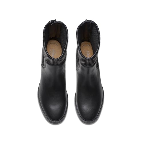 Clarks Women's Lileigh Holly Ankle Boot, Black Leather, 102