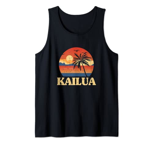 Kailua Hawaii HI Summer Flat Island Tropical Beach Amante Camiseta sin Mangas