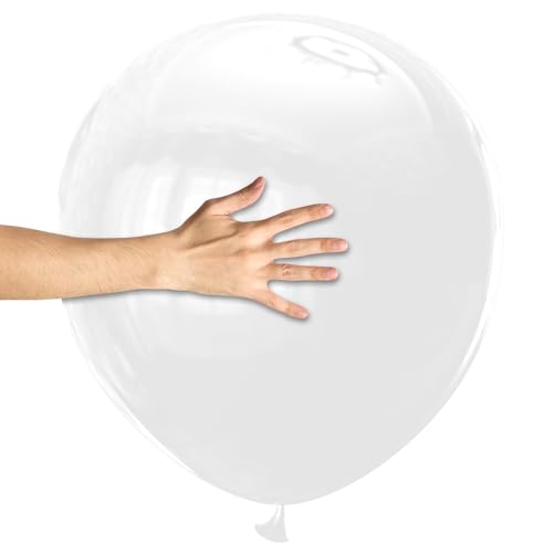Image of White Big Balloons 32pcs, 18 Inch Large Latex Giant Heavy Duty Balloons for Birthday Wedding Baby Shower Decorations