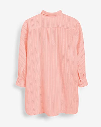 Ivay Girls Button Down Soild Color Blouses Long Sleeve Loose Soft Casual Shirts Cute Tops Pink #TOP3