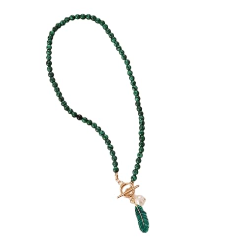 Collier feuille verte argent pour sublimer vos tenues d'été quotidiennes