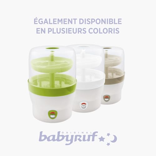 Babyruf BS 29b Stérilisateur pour biberons | Stérilisateur à vapeur & vaporisateur | Jusqu'à 6 bouteilles | Facile à utiliser | Équipement de premier équipement bébé nouveau-né | Nettoyeur de biberons – vue 8