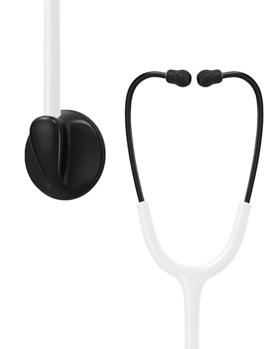 Image of Single Head Stethoscope for Nurses /Nursing School Students /Doctors | White Tube Essential Estetoscopio for Medical BP Monitoring & Home Use, with Accessories Name Tag & without EVA Case