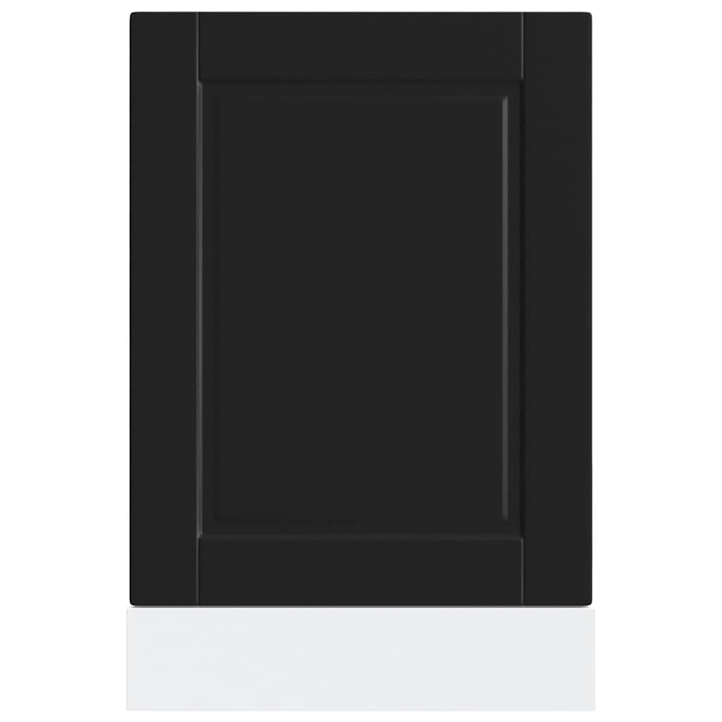 Geschirrspülerblende Porto Schwarz 45x1,5x67 cm, Holzwerkstoff, feuchtigkeitsbeständig, schützt Spülmaschine, pflegeleicht, langlebiges Küchenzubehör