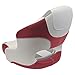 YACHARIES Captain Bucket Seat Boat Seat, Premium Sport Filp Up Boat Seat with Bolster, Waterproof Boat Captain Chair, Quick installation, comfortable and breathable (White gray and red)