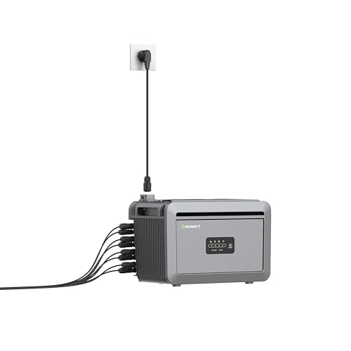 Growatt Nexa 2000 Solaranlage für Balkon bis zu 2340W Leistung, bifazial mit 2048W Speicher und 4x450W Solarmodule, perf