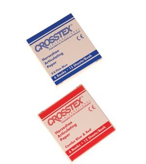 Crosstex TPBR Articulating Paper, Blue Red Combo Pack of 12