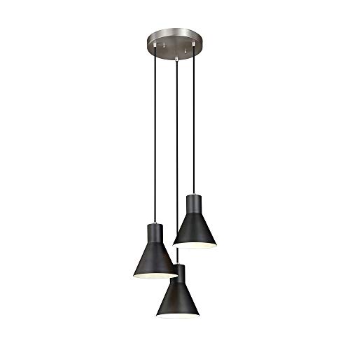 Sea Gull Lighting 5141303-962 Towner Three-Light Cluster Pendant Hanging Modern Light Fixture, Brushed Nickel Finish