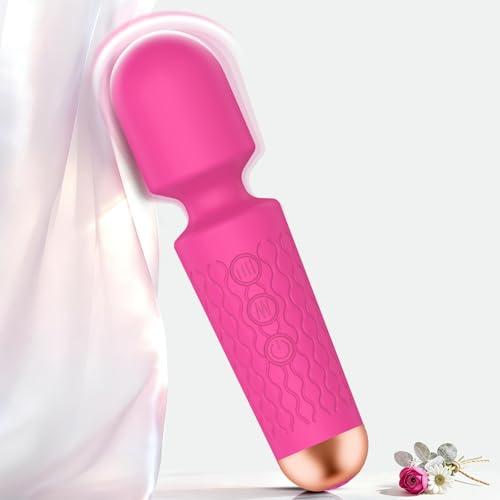 Handheld Massager 20 Patterns Rose Pink Mini Massage Tool for Muscle Relax