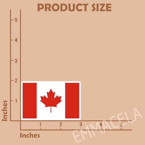 Image of (3PCS) Canada Flag stickers, Countries Flag Stickers - Waterproof Vinyl Decals For Laptops, Tumblers, Water Bottles, Books, Scrapbooks, Size 3 x 1.9 Inch