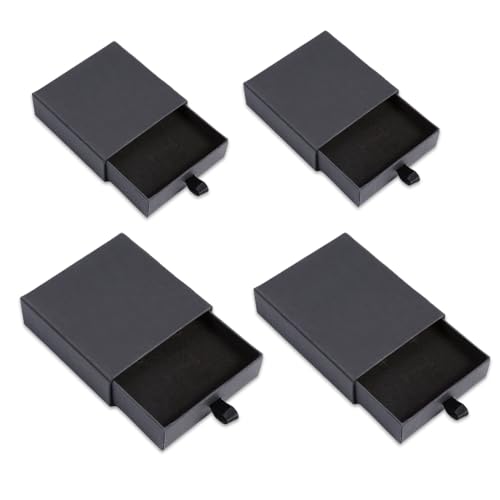 Bieiyhe 4 Piezas Cajita Pendientes Regalo,Cajitas Carton Joyas,Caja para Regalo Brazaletes,Joyeros Mujer Organizador,Joyero Pequeño Viaje,Joyeros Mujer Organizador,Cajas para Anillos y Collares