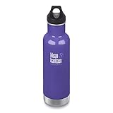Klean Kanteen Blooming Iris Classic Vacuum Insulated Storage with Loop Cap, 20-Ounce