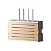 LJXX Home Caja Router WiFi, Estante de Almacenamiento de Router, Caja de Almacenamiento para Router y Cables de Madera Soporte Router Pared Organizador de Cable