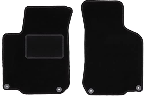 Wielganizator Automatte – Passend für Volkswagen New Beetle Coupé, Cabrio 1997-2020 – Velours – Autozubehör - Auto Fußmatten – Fußmatte Auto – 2-teilig - schwarz
