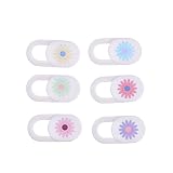 LIFKICH 6個可愛い花柄デザイン カメラスライドカバー プライバシー保護