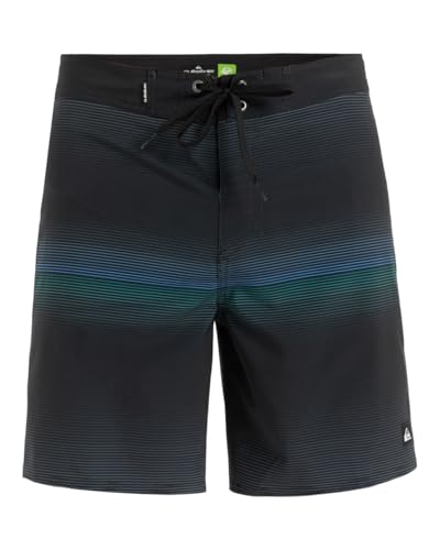 Quiksilver Herren SURFSILK Straight Leg 18 Boardshort, Black Connect, (28W) UK