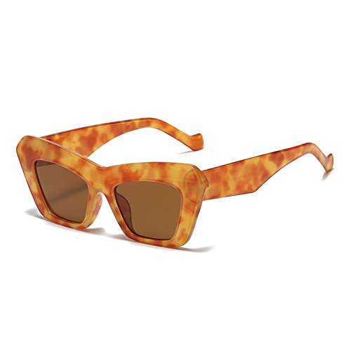 Lunettes de soleil femme vintage carré au design géométrique et finitions soignées