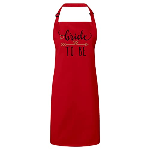 Tablier cuisine rouge bride to be, l'élégance d'une future mariée en cuisine