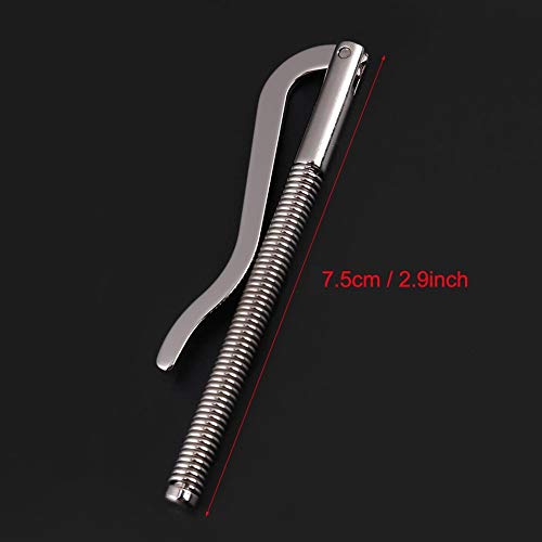 5Pcs Spring Money Clip Steel Bar Nickel Plate for Bifold Wallet Purse Leather Craft Tools Ideal Christmas gift Father's Day gift Silver 2.9 Inch4