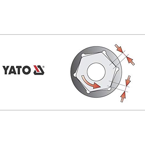Image of Yato YT-1413 Hexagonal Deep Socket 4mm x 50mm for 1 /4 Inch Wrench Set - CrV Chromium Mirror Plated Steel Tool for Home & Mechanical Use