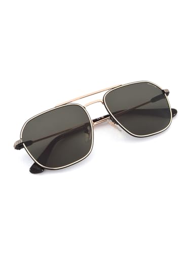 Image of Police Eyewear | Grey Lens | Black Frame | Full Rim Square Shape Branded and Stylish Sunglasses | 100% UV Protection | Mens Sunglasses| Size Large | SPLF64K57300SG