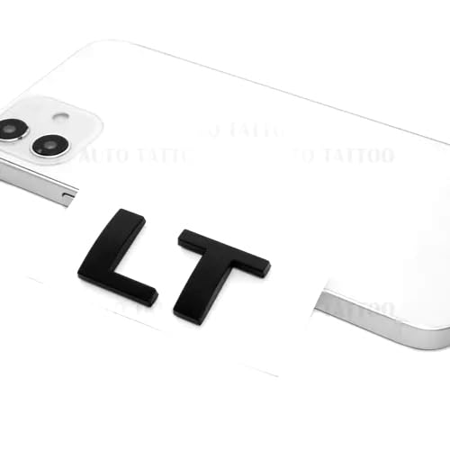 Image of Replacement for 2019-2023 Silverado 1500 Rear Tailgate LT LTZ Letter Logo 3D Emblem Badge Sticker Z71 (Matte Black, LT)