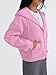 Trendy Queen Zip Up Hoodies For Women Oversized Sweatshirts Fall Fashion Outfits 2025 Cropped Pullover Sweaters Y2k Fleece Jackets Comfy Gym Tops Teen Girls Clothes Pink XS