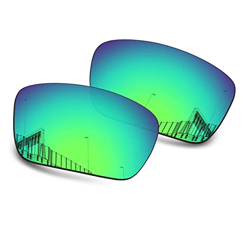 Image of Well-aimed Replacement Lenses Compatible with Oakley Fuel Cell OO9096 Sunglasses - Green Iridium Polarized