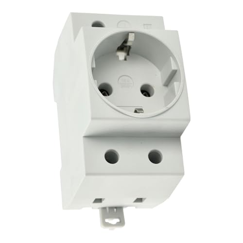 Jandei - Mecanismo Enchufe Empotrable para Carril DIN 16A, 250V Policarbonato Blanco