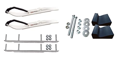 C&A Pro White XT Snowmobile Skis w/ 9