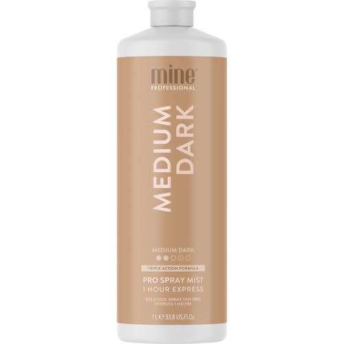 MineTan Spray Tan Solution | Medium Dark - Fake Tanning Mist...
