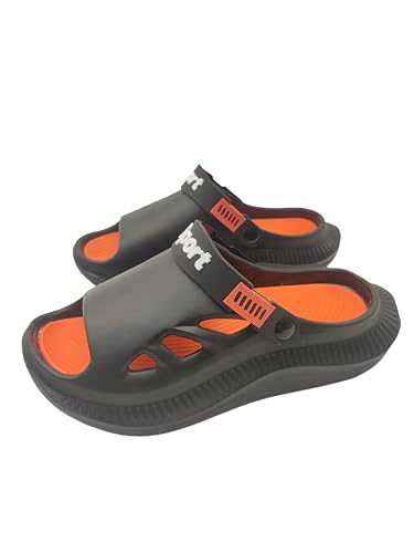 Men's Cloud Slides - Lightweight, Waterproof, Summer Open Toe Beach Slippers - Soft Cushion, Thick Sole, Indoor/Outdoor Comfort, Casual Style