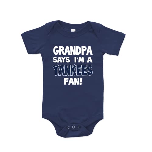 Image of NanyCrafts Baby's Grandpa Says I'm a Yankees Fan Bodysuit, Baby Yankees Fan