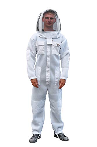 OZ ARMOUR Beekeeping Suit Ventilated Air Mesh with Fencing & Round Brim Hat (Medium)