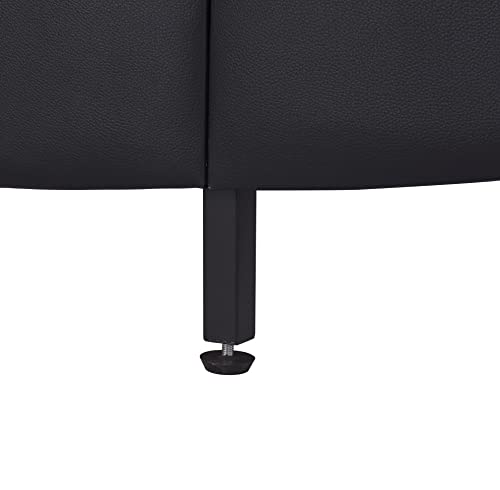 Moimhear Polsterbett 140 * 200cm Kunstlederbett mit Ambient Light Bettgestell mit Lattenrost